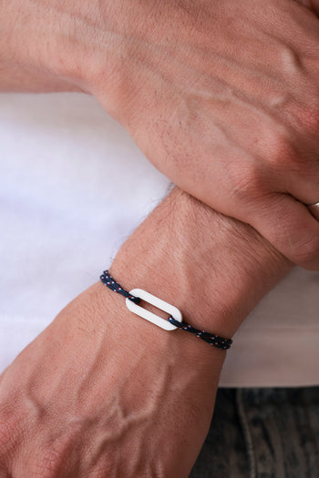 Bracelet - Le maillon régate - Acétate blanc