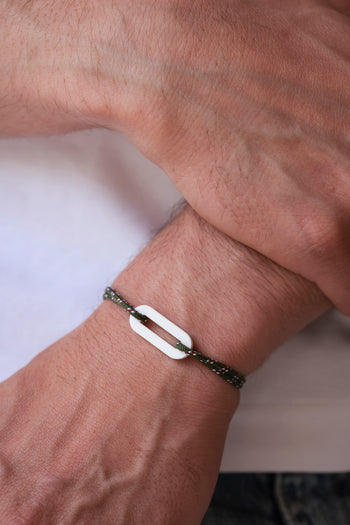 Bracelet - Le maillon régate - Acétate blanc