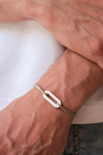 Bracelet - The link - White acetate