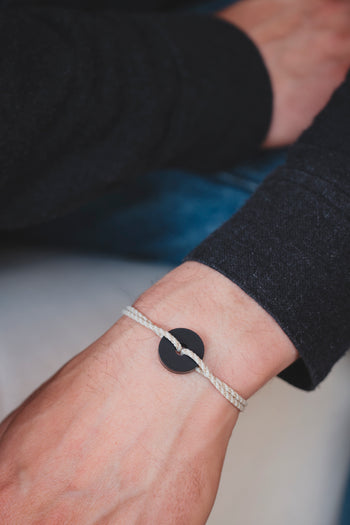 Bracelet - La cible marinière - Acétate noir