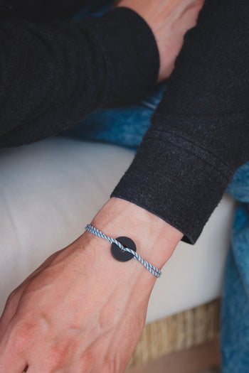 Bracelet - La cible marinière - Acétate noir