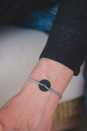 Bracelet - La cible marinière - Acétate noir