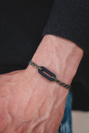 Bracelet - Regatta link - Black acetate