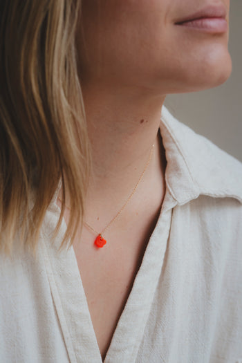 Necklace - Neon Coral