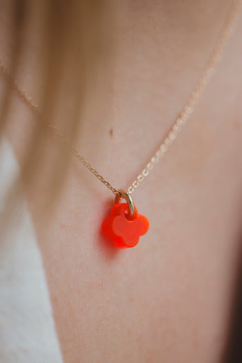 Necklace - Neon Coral