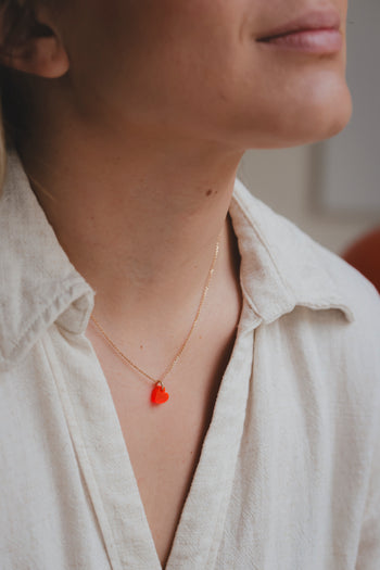 Necklace - Neon Coral