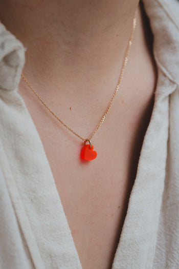 Necklace - Neon Coral