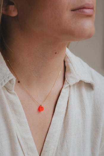Necklace - Neon Coral