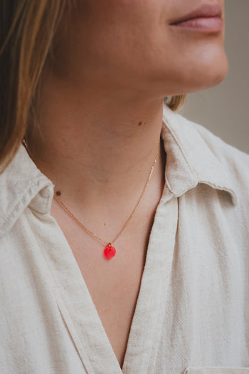 Necklace - Neon Coral