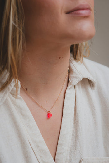 Necklace - Neon Coral