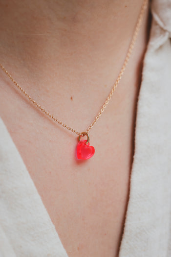 Necklace - Neon Coral