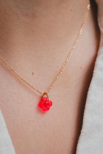Necklace - Neon Coral