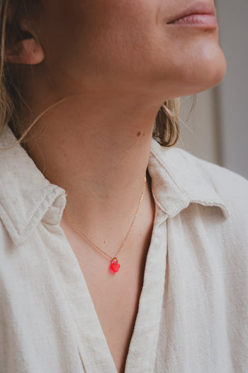 Necklace - Neon Coral